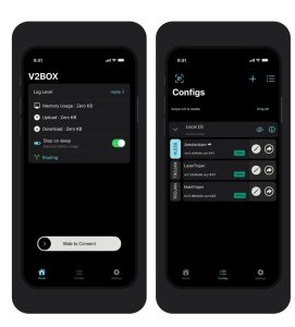 نرم افزار فیلترشکن v2box برای سیستم عامل اندروید که کلاینت قدرتمند v2ray است 